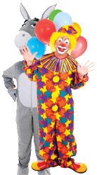 Jackass and clown